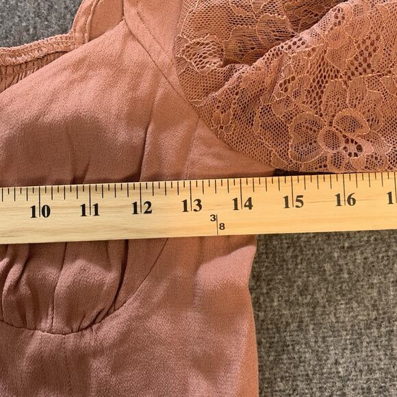 Wild Fable Top Small Juniors Crop Lace Blouse Sheer‎ Coquette Romantic S - Picture 5 of 6